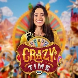 Logo of Crazy Time from Evolution at Pinata Casino
