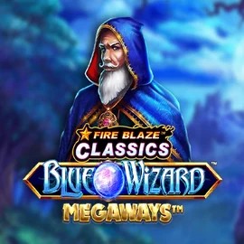 Fire Blaze Blue Wizard Megaways logo – Slots by Rarestone Gaming at Pinata Casino